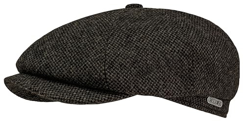 WEROR Schiebermütze Herren – Schirmmütze Flatcap Newsboy Cap – Mütze mit Steppfutter - 100% Wolle – WEROR-432.1