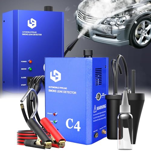 Aisny Nebelmaschine Kfz, Leck Detektor 12V Auto Rauchmaschine Lecksucher mit Eingebaute Luftpumpe Auto Kraftstoffleck Detektoren für Fahrzeug Motorräder Boot für Alle 12V Gleichstromfahrzeuge