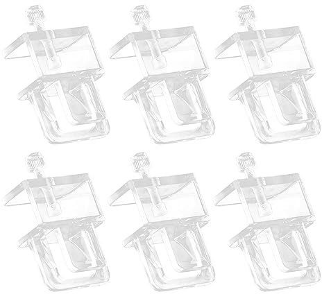 Aquarium-Halterung, transparent, 6 Stück