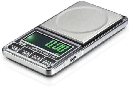 OKUMEYR 1000g Digitale Schmuckwaage Präzisionswaage Mit Lcd-display Taschenwaage Kapazität Für Schmuck Edelsteine Und Postsendungen Mit Automatischer Kalibrierung Und Schützender