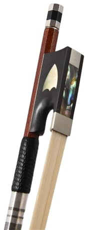 Beginner Violin Bows Full Size 4/4 Violin Bow Wooden Violin Bow Rod Carbon Fiber Core Hybrid Brazilian Rosewood Stringed Instrument
