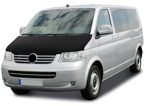Haubenbra Steinschlagschutz Kompatibel mit VW T5.1 2010-2015 Schwarz Haubenabdeckung Auto Bonnet Bra NAPPA Leder - Schwarz