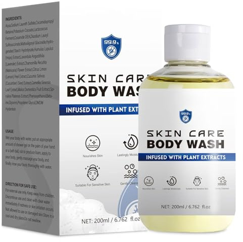 Sports Body Wash, Deep Pore Cleanser for Back Acne & Spots, Gym Shower Gel, 200ml