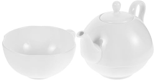 LIGIGWASH Tetera y Taza De Porcelana Diseño Británico Resistente Al Calor y Duradero para Uso Doméstico