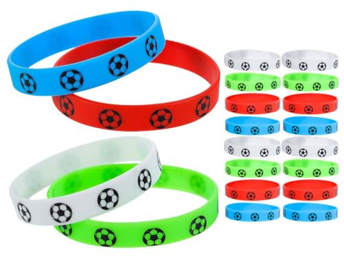 BESPORTBLE FußBall SilikonarmbäNder 20 StüCk Teamfarben Wasserdicht SchweißFest FüR Fanclubs Mannschaftsgeist Sportveranstaltungen