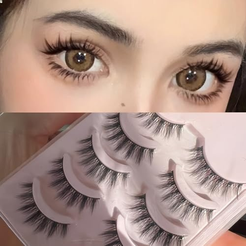 SIVZUMO 10 par lösögonfransar, manga lashes naturliga, Ciglia finte, Anime Falska Lashes, Mink Spiky Wispy falska ögonfransar, ögonfransar ögonfransar, ögonfransar, utseende konstgjorda ögonfransar