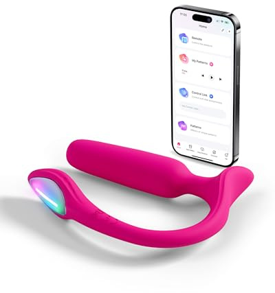 LOVENSE Lush Anal Vibrating Butt Plug Sex Toys, App Controlled Vibrator with LED Light, Small Anal Plug Adult Sex Toys & Games for Men Women Couples, Beginners-Friendly, Waterproof, Rose