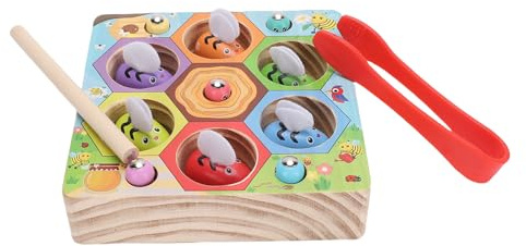 TOPINCN Jeu de Correspondance de Ruche en Bois, Jeu de Correspondance de Ruche, Jouets d'apprentissage pour Tout-Petits, Jolis Jouets de Ruche en Bois, des Couleurs pour bébé