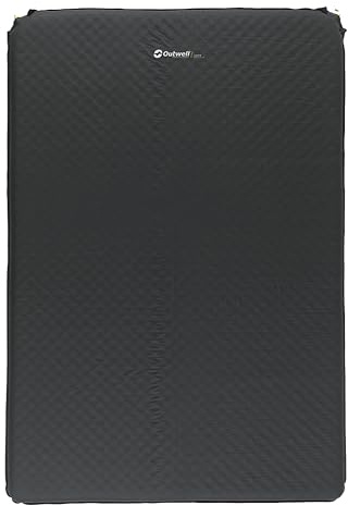Outwell Sleepin Self Inflating Mattress – Camping Sleeping Mat, Compact, Inflatable Air Mattress with Comfortbale Wave Shaped Memory Foam - For Hiking, Trekking, Outdoors (Double (10cm Thickness))