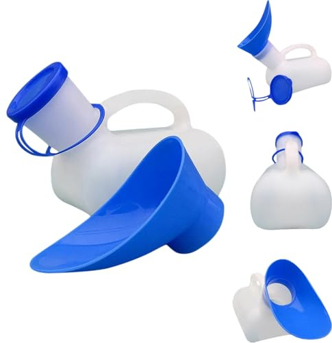 Urinflasche Für Damen Und Herren, 1000ML Unisex Notfall Urinal Toilette Mit Tragegriff & Verschluss, Tragbare Verschüttete Proof Wiederverwendbare Männliche Pee, Für Wandern Reisen Angeln Klettern