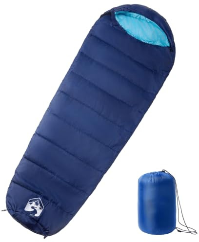 Ordellia Mumie-sovsäck för vuxna, 190T polyester med PP-fyllning, 215 x 85 cm, 950 g, 3 säsonger för camping vandring vandring vandring utomhus tält, vattenavvisande kompakt med huva