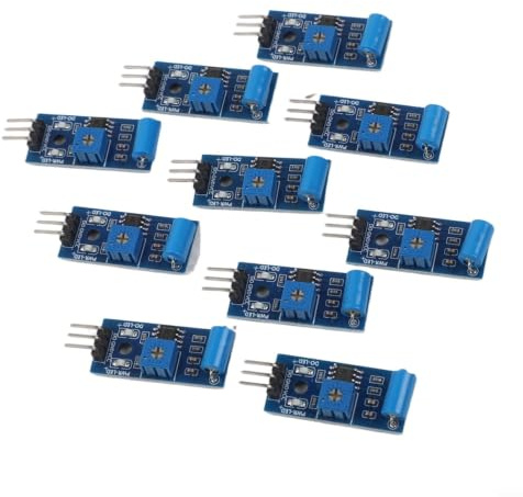SW-420 vibrationssensor för larmsystem och smart hem – analog vibrationssensor med potentiometer 3,3 V-5 V