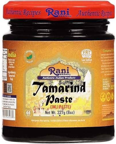 Rani Tamarind Paste Puree (Imli) 8oz (227g) Glass Jar, No added sugar ~ All Natural | Vegan | Gluten Free | No Colors | NON-GMO | Kosher | Indian Origin