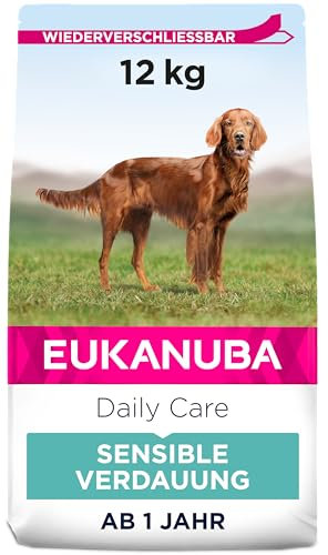 Eukanuba Sensitive Digestion Highly Digestible Complete Dry Dog Food for Adult Dogs with Chicken 12 kg