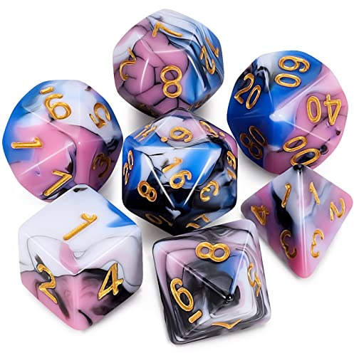 CiaraQ Polyhedral Dice Set for Dungeon and Dragons MTG Table Games