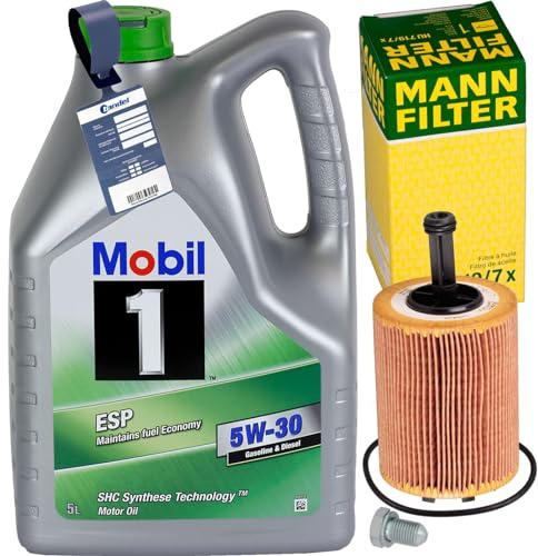 Ölfilter + 5W30 Öl passend für Passat 3C Golf 5 A3 8P A4 B8 A6 C6 TDI