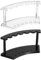 QUARKZMAN 2Paquet Plastique Stylo Support 6Emplacements Acrylique Stylo Présentoir Support Sourcils Étagère Maquillage Pinceau Organiseur Bureau Maison Magasin Noir Horizontal Vertical Clair