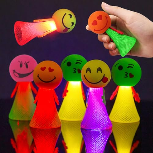 Wishstar 12PC LED Feder Leucht Springendes Spielzeug, LED Leuchtspielzeug, mitgebsel Geburtstag, LED Jumping Leuchtspielzeug Tischdekoration, Weihnachten Gastgeschenke | LED Feder Leucht Springendes Spielzeug, Werfer Spielzeuggeschenke, Give Away Kindergeburtstag, Weihnachten Gastgeschenke