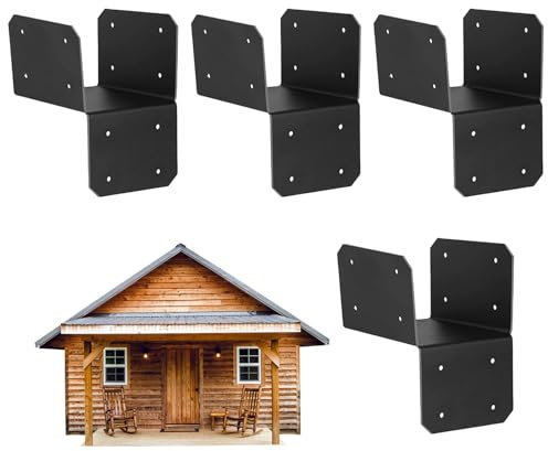 Meyjlgh Brackets for Pergola Roof - Roof Tie Connector, High Strength Joint Post Connector for Shed Gazebo Deck Terrace Porch Carport Barn Yard Patio