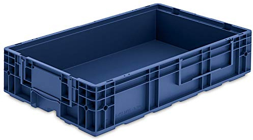 VDA-R-KLT 6415, 600 x 400 x 147 mm, Kleinladungsträger, Kunststoffbehälter, Lager- und Transportbox Industrie, 1 St, Blau