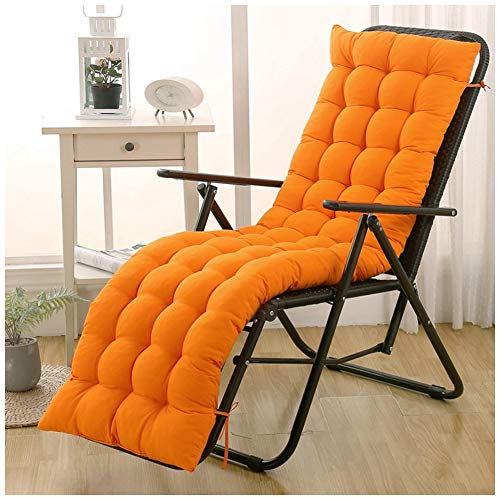 YOUCAI Coussin de Bain de Soleil Coussin Épais pour Lounge Fauteuil Chaise Transat de Jardin Fauteuil Relax Outdoor Assise,155x48x8cm,Orange