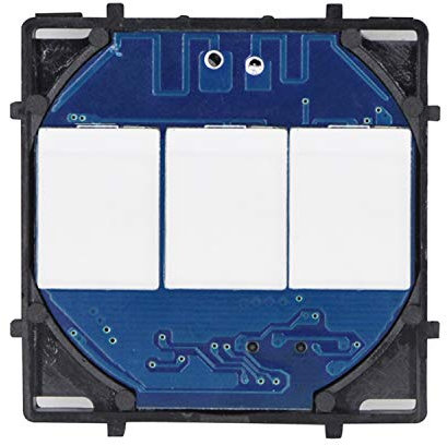 BSEED interruptor de persianas enrollables inteligente con función táctil DIY, solo compatible con interruptor de luz táctil de 3 vías de 86 mm, se requiere cable neutro