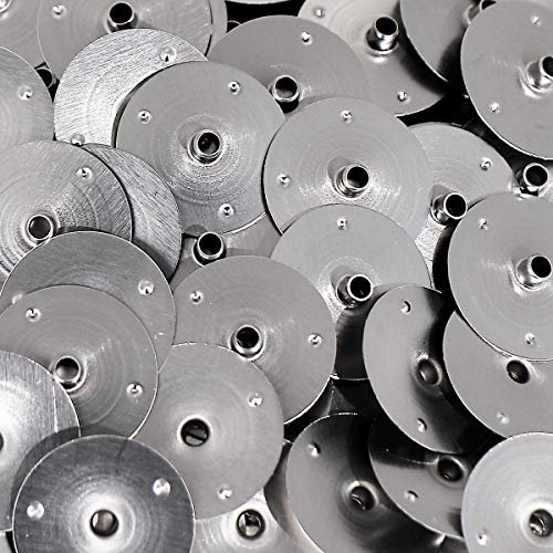 NKlaus 500 DOCHTFUß Ø 2,5mm Teelichtdocht Metallfüß Kerze Kerzendocht Standplättchen Kerzenwachs für Glasfaserdocht Baumwolldocht bis 2,5mm H: 3,4mm 4164
