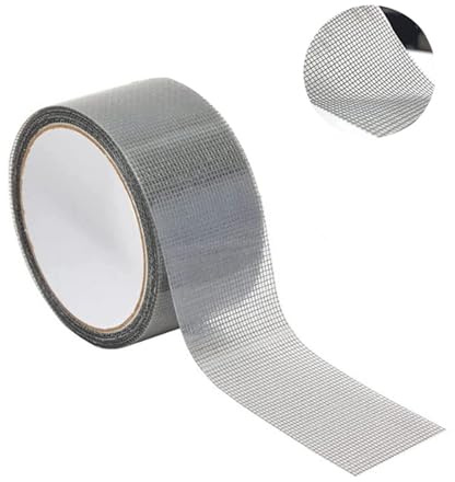 bricoleva.it Nastro Adesivo Ripara Zanzariera 5x200 cm in Fibra di Vetro-Soluzione Pratica per la Riparazione di Zanzariere-Nastro Ripara Taglio Zanzariera-Nastro Riparazione Finestre e Porte