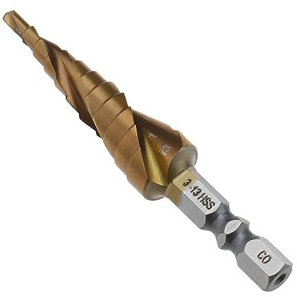 eMagTech Foret étagé rainuré en spirale 3-13 mm Taille métrique M35 Cobalt Acier haute vitesse 6,35 mm Tige hexagonale HSS Outil de coupe pour bricolage, plastique, bois, métal