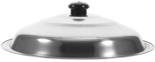 HEMOTON Couvercle Universel Pour Casserole Couvercle De Poêle En Acier Inoxydable Couvercle De Poêle À Frire 42 Cm Couvercle De Wok Couvercle De Casserole De Cuisson En De