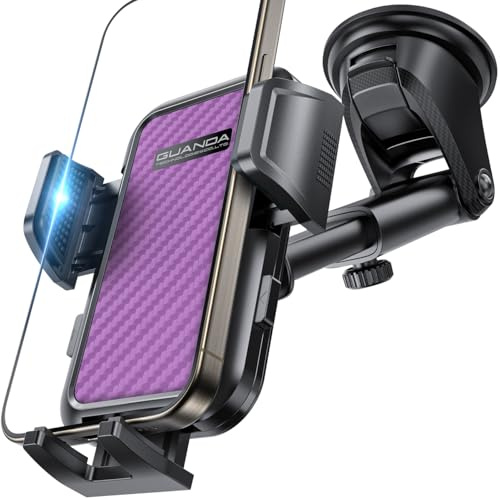 2026 Nuov Supporto Telefono Auto Ventosa, Robusti Porta Cellulare Auto Cruscotto, Girevole 360° Silicone Antiscivolo Porta Telefono Auto Universale Per iPhone 13 12 Samsung S23 Xiaomi Smartphones