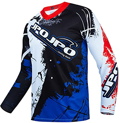 Children's Cycling Jersey Downhill Shirts 4-14 Years for Girls Boys Clothing Long Sleeve Power Sports Bike Child Bicycle BMX Tops, 9011b, 12 Years