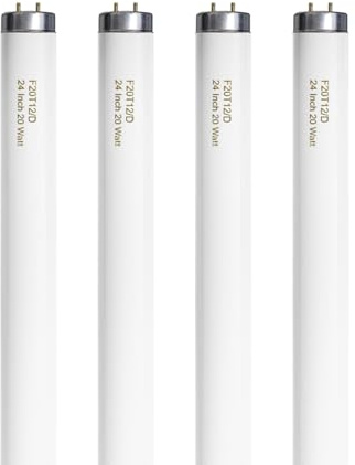 Konideke T12 Fluorescent Tube Light Bulb 20 Watt Daylight, F20T12/D Replacement for 79042 F20T12/SUN/ECO F20T12/D/ECO 273284 F20T12/D/ALTO 1100 Lumen G13 Base, 24 Inch 4 Count