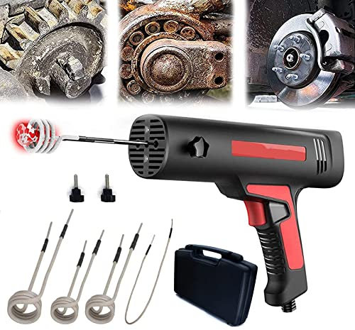 Elektromagnetisk induktionsvärmarsats 900 W för bilar, båtar och maskiner | 3 spolar värmeverktyg för att ta bort rostiga skruvar och bultar | Flamlöst värmeverktyg
