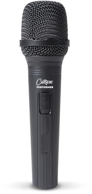 Carry-on Performer Dynamisches Mikrofon Professionelles Gesangsmikrofon Dynamisches Nierencharakteristik-Handmikrofon mit ON/Off-Schalter INC: 3M XLR auf Klinken-Kabel, Mic Clip, weiche Tragetasche