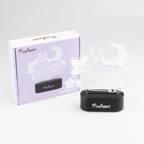 Grupo Erik Luz noche para niños Pusheen cat LED : Lampara de mesita de noche Kawaii/Lampara escritorio infantil | Regalo niña - Decoracion habitacion niña : Accesorios escritorio gaming