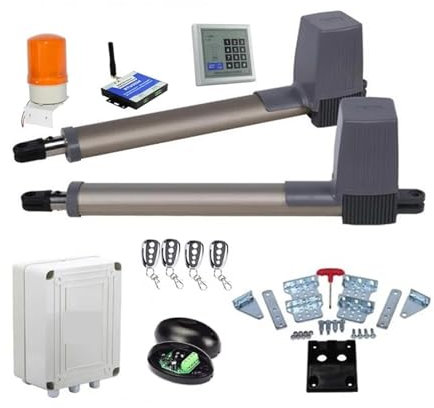 Apriporta automatico, apricancello automatico, 4 motori elettrici for cancelli battenti con telecomando for attuatore lineare for cancelli battenti con parti opzionali per famiglie numerose, piccole c