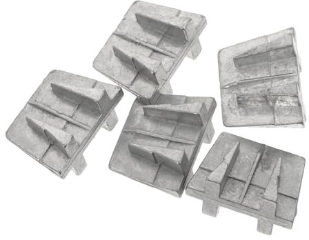 POPETPOP Lot De 5 Coins Pour Hache En Aluminium Coniques, Accessoires Pour Installation Bois, Cales Métalliques Robustes Compactes, Usage Menuiserie Et Bâtiment, Entretien Outils à Main