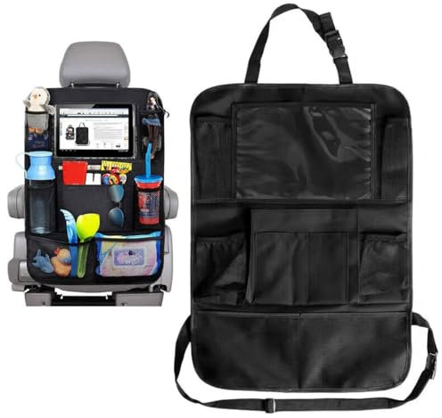ZEPIQOR 1 Pezzo proteggi sedile auto bambini posteriore, protezione sedile auto bambini, Organizer Impermeabile Resistente, Proteggi Sedile Posteriore Auto, Accessori Multi-Tasca per Bambini