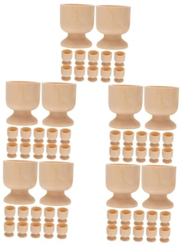 Cabilock 5 Set Vassoio di Uova di Pasqua Portauovo Doppio Riempitivi per Uova Finte Fascio Pysanky Supporto per Uova Base per Uova di Pasqua Fai da Te Cartoni di Caramelle di 12 Pezzi * 5