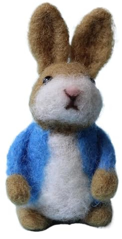 Liqzirtu Osterhase aus Filz, Hasenpuppe aus Filz | Kunsthandwerk mit Ostertieren zum Häkeln, Hasentiere aus Filz, die Bunte Mäntel tragen, Dekorationen