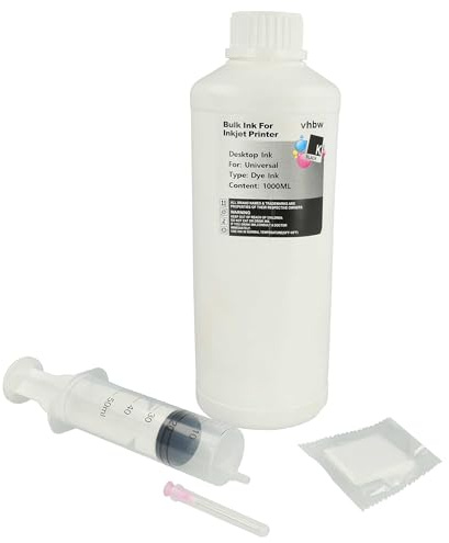vhbw Nachfülltinte kompatibel mit Canon Drucker | Refilltinte Dye Schwarz, 1000ml