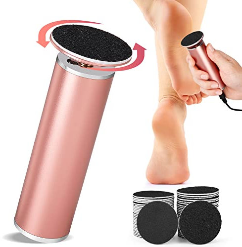 Hornhautentferner Elektrisch, Hornhaut Entfernen Füße mit 60er Ersatzpad, Elektrischer Hornhauthobel Hornhautraspel Fußpflege, Pediküre Fußfeile für Tote/Harten/Rissige Haut