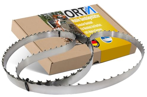 ORTA Lames de scie à ruban, mobiles, pour scierie mobile, de 2 760 mm à 4 260 mm, pour couper les bois tendres et durs, pas de 22 mm de denture (trempée, 2760 x 27 x 0,90 mm)