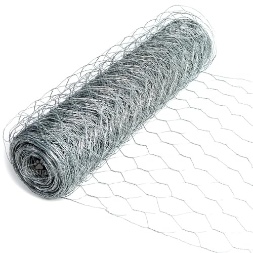 Actiasgear Galvanised Chicken Wire Mesh Fencing – Poultry Netting for Rabbit Runs, Pet Enclosures & Garden Protection – 25m or 50m Roll (600mm Width 50m Length)