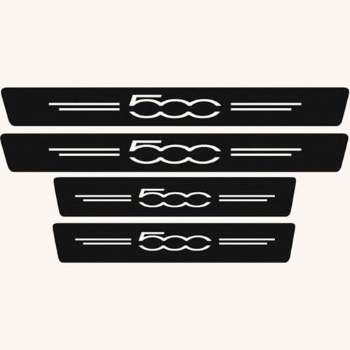 Auto Porta Davanzale Protettore Fibra Di Carbonio Soglia Adesivi 4pcs Per Fi-at 500 Anti-graffio Soglia Guardia Strisce Interno Facile Installare Ingresso Protezioni Accessori