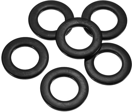 QUARKZMAN 6 Stück M16 ID x 30 mm OD Flachscheiben Schwarz Zink Dichtringe | Metallscheiben, 304 Edelstahl, Für Schrauben Und Muttern