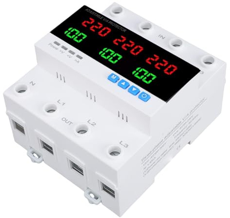 Kikumi Adjustable Emergency Power Switch, Manual and Automatic Transfer Switch for Generators, Inverters, Electric Power with Protection Against