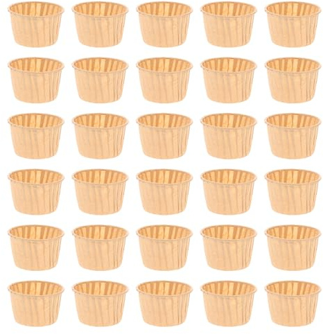 TOYZFRIENDY Moldes para Muffins y Cupcakes de Papel a Prueba de Grasa, 100 Piezas, Tamaño Estándar, Color Natural, Ideales para Hornear Postres, Tartas y Panadería en Hogar y Repostería