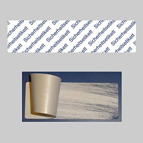 SECURITY WHITE PE - Sicherheitsetiketten Sicherheitsetikett auf Rolle - 80 x 20 mm - 1000 Stück (Blau)